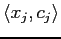 $\langle x_j, c_j \rangle$