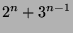 $2^{n}+3^{n-1}$