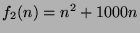 $f_2(n)= n^2 + 1000 n$